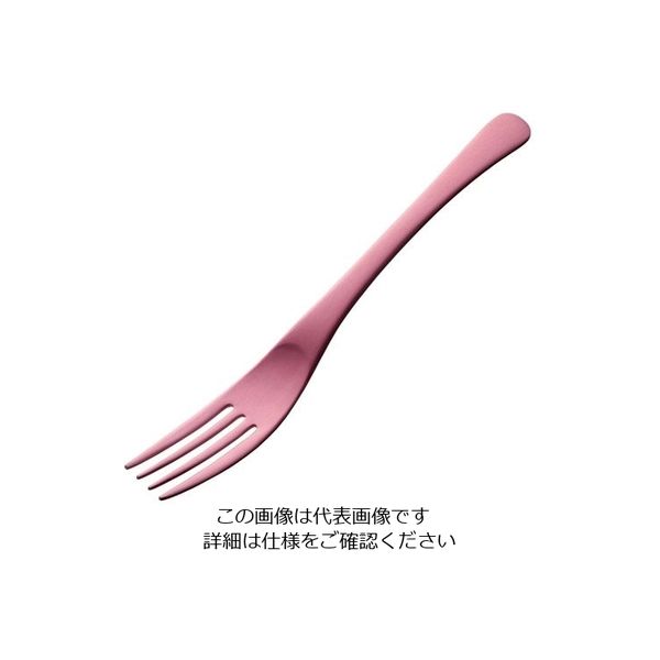 アズワン アルミ デザートフォーク アルマイト ピンク加工（1個箱） 1個 63-7181-13（直送品）