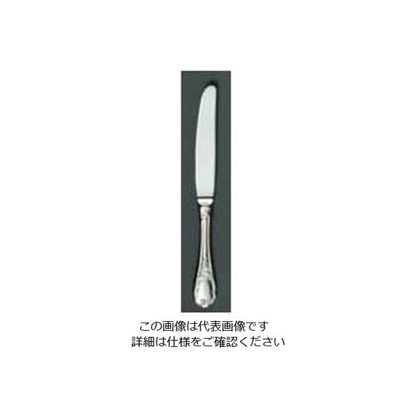 江部松商事 EBM 18ー8 ブローニュ(銀メッキ付)テーブルナイフ H.Hノコ刃付 63-7177-16 1個（直送品）