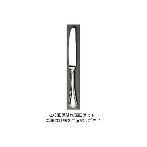 江部松商事 EBM 18ー8 シェルブール(銀メッキ付)デザートナイフ(H・H)ノコ刃付 63-7177-65 1個（直送品）