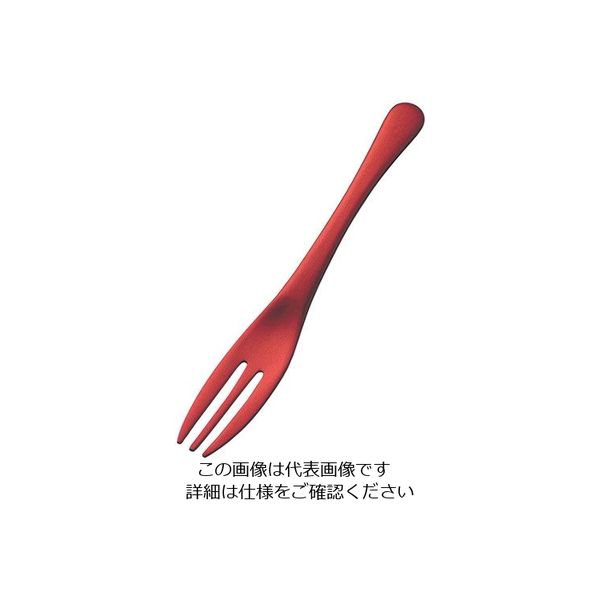 アズワン アルミ ケーキフォーク アルマイト レッド加工（1個箱） 1個 63-7181-24（直送品）