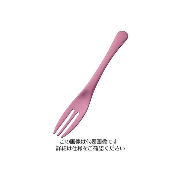 アズワン アルミ ケーキフォーク アルマイト ピンク加工（1個箱） 1個 63-7181-25（直送品）