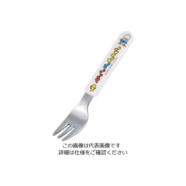 アズワン メラミン 子供食器 アヒルのペックル フォーク MC-F1P 1個 63-7181-60（直送品）