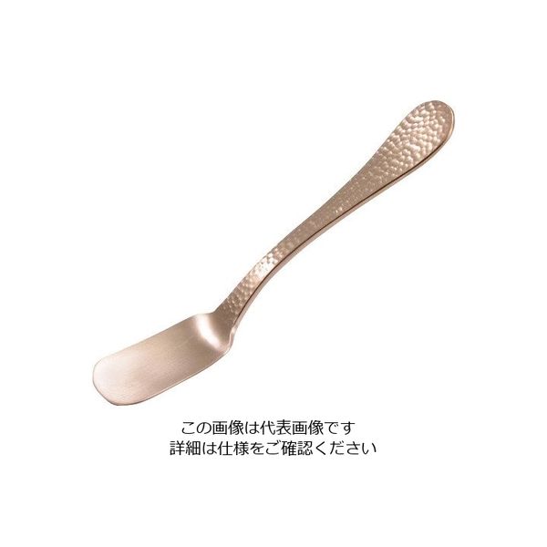 ワダコーポレーション 純銅 槌目アイスクリームスプーン ピンクゴールド 63-7181-69 1個（直送品）