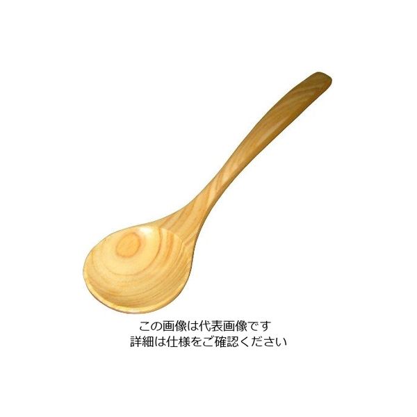 山下工芸 ひのき 丸スプーン 146ー3 全長155 63-7181-75 1個（直送品）