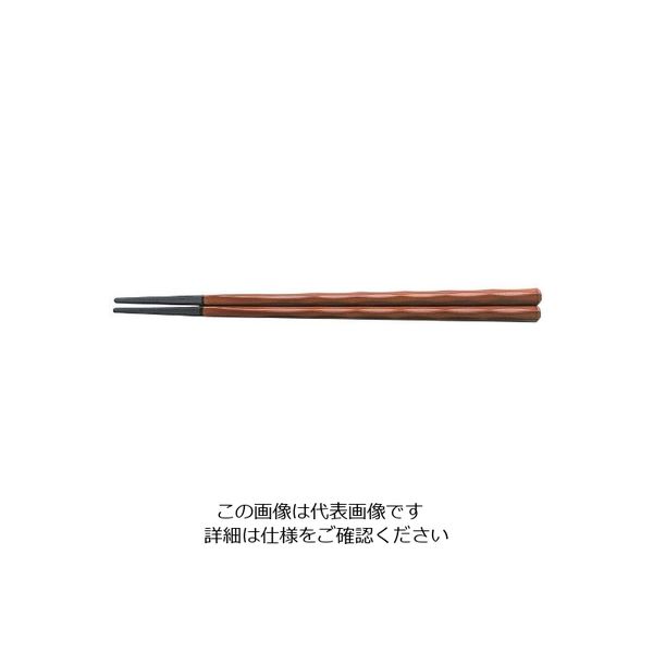 福井クラフト PBT樹脂塗箸 六角立荒彫 22.5cm 春慶 63-7183-50 1個（直送品） アスクル