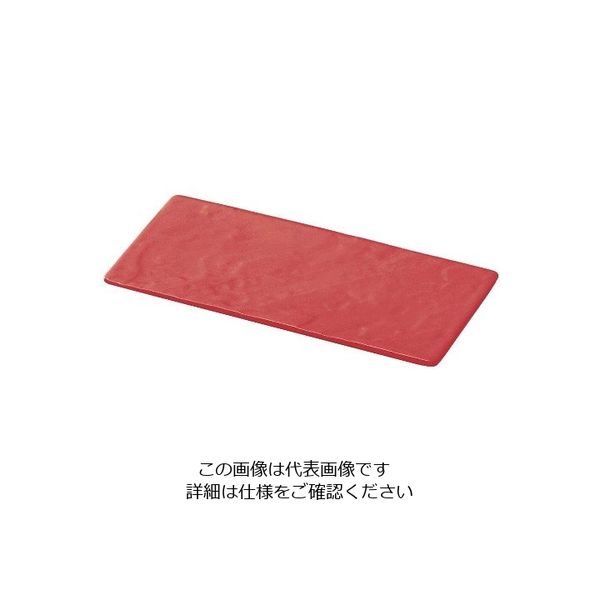 若泉漆器 フュージョンプレート スリム レッド 63-7191-49 1個（直送品）