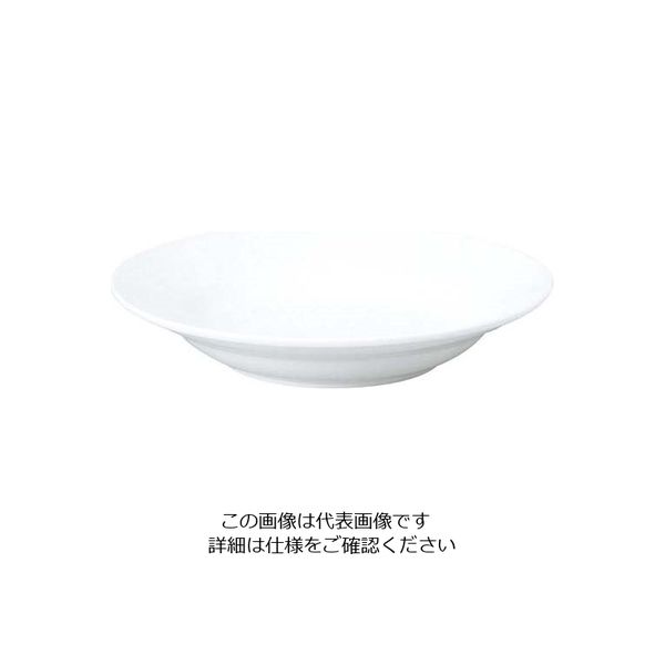 江部松商事 おぎそチャイナ スープ皿 23cm 3703 ホワイト 63-7193-92 1個（直送品）