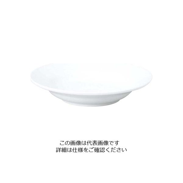 江部松商事 おぎそチャイナ スープ皿 21cm 3705 ホワイト 63-7193-93 1個（直送品）