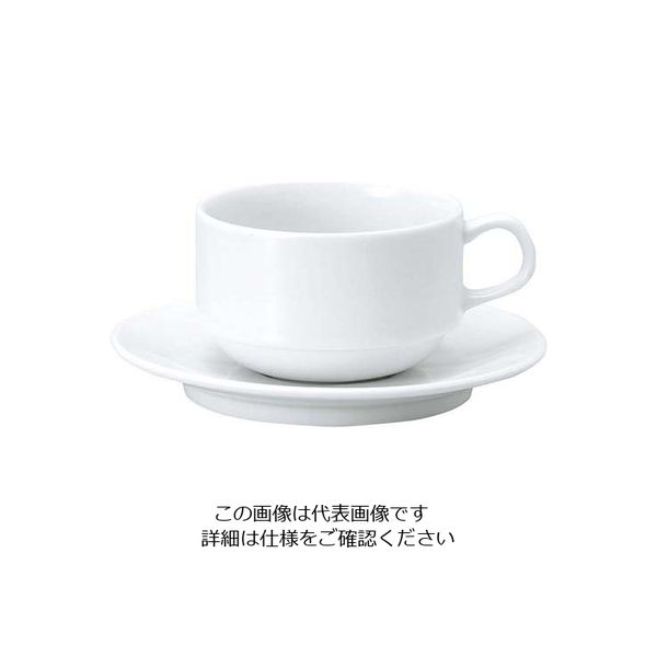 江部松商事 おぎそチャイナ スタックカプチーノ 4616 ホワイト 63-7194-04 1個（直送品）