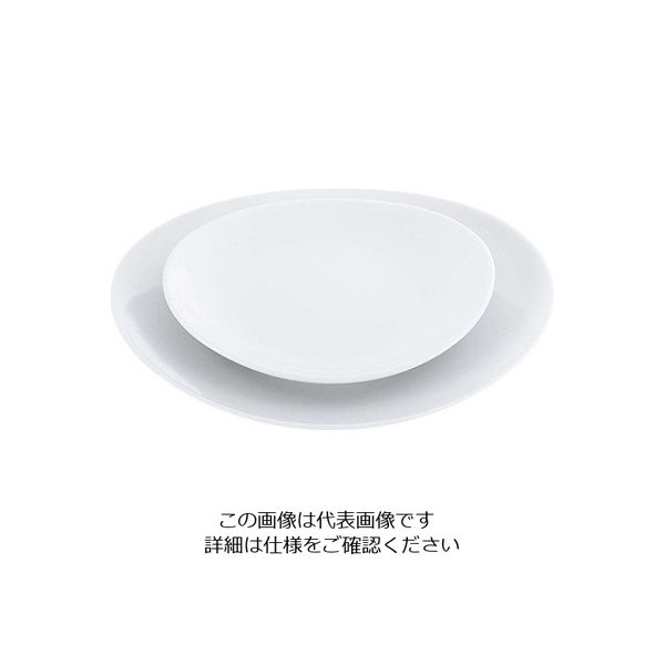 江部松商事 磁器 中華・洋食兼用食器 白楕円深皿 22cm 63-7194-99 1個（直送品）