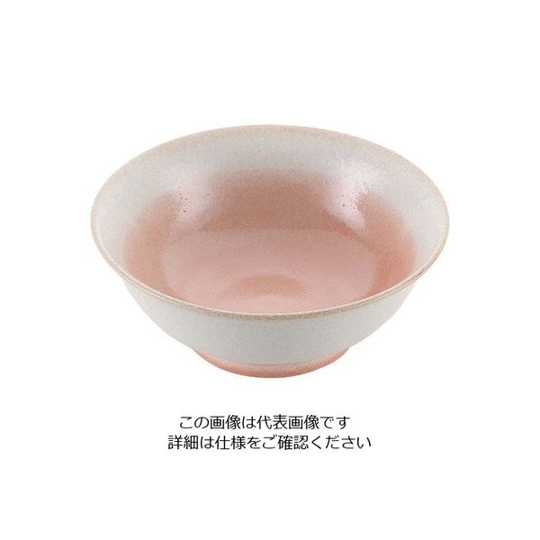 江部松商事 磁器 中華食器 釉彩ピンク 高台丼 6.8寸 63-7195-11 1個（直送品）