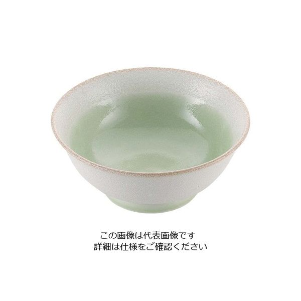 江部松商事 磁器 中華食器 釉彩若草 高台丼 6.5寸 63-7195-14 1個（直送品）