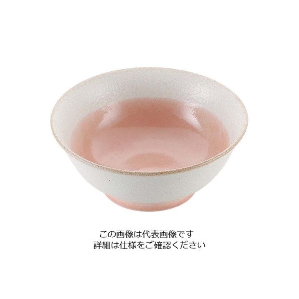 江部松商事 磁器 中華食器 釉彩ピンク 高台丼 6.5寸 63-7195-12 1個（直送品）