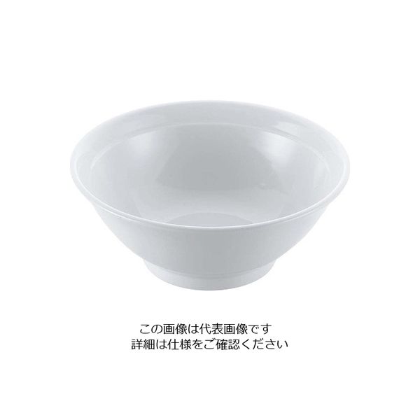 江部松商事 磁器 中華食器 白リム 高台丼 6.5寸 63-7195-24 1個（直送品）