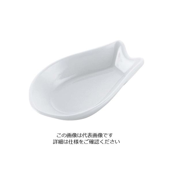 江部松商事 磁器 白 レンゲ受台 63-7195-37 1個（直送品）