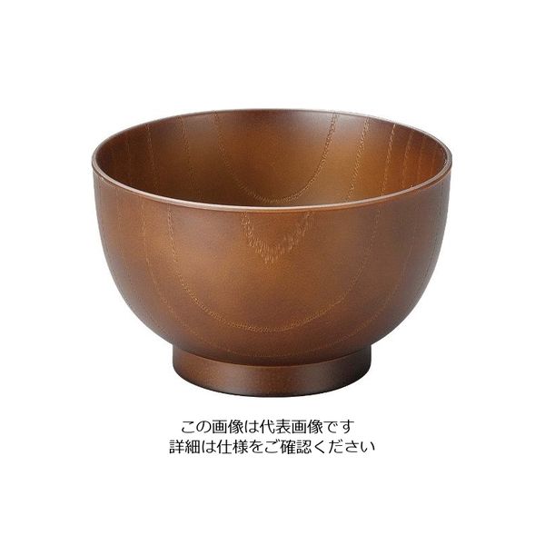 江部松商事 耐熱3.4寸玉姫木目汁椀 総ライトブラウン 1001117 63-7198-01 1個（直送品）
