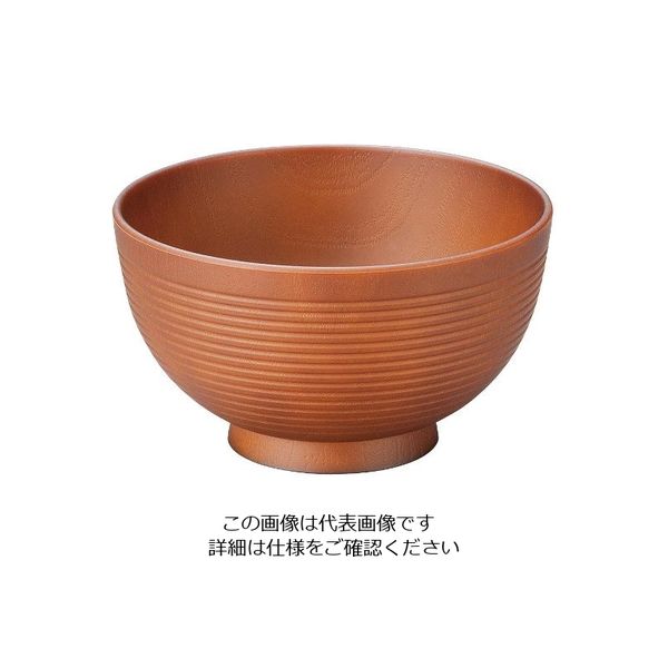 江部松商事 耐熱4寸若狭千筋汁椀 総ブラウン 1000139 63-7198-16 1個（直送品）