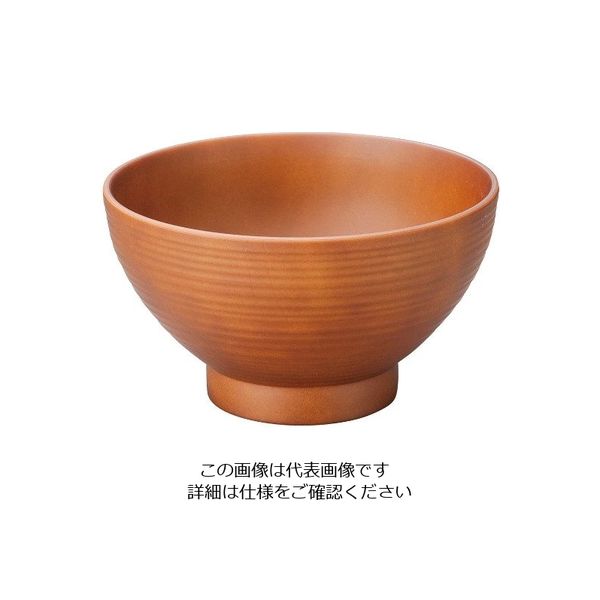アズワン 耐熱5寸乱筋木目汁椀 総ライトブラウン 1001124 1個 63-7198-37（直送品）