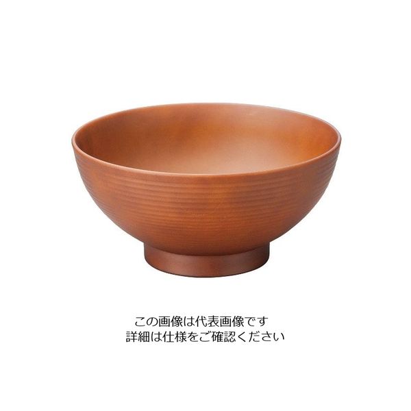 江部松商事 耐熱6寸乱筋木目丼 総ダークブラウン 1001093 63-7198-54 1個（直送品）