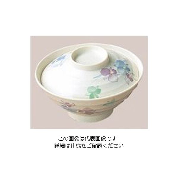 アズワン メラミン和食器 すみれ 茶漬椀(蓋付) 63-7198-72 1個（直送品）