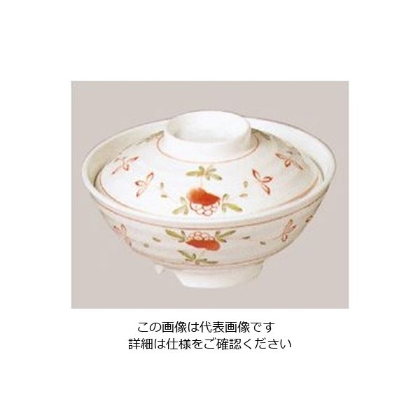 アズワン メラミン和食器 赤絵 丼 小(蓋付) 63-7198-83 1個（直送品）