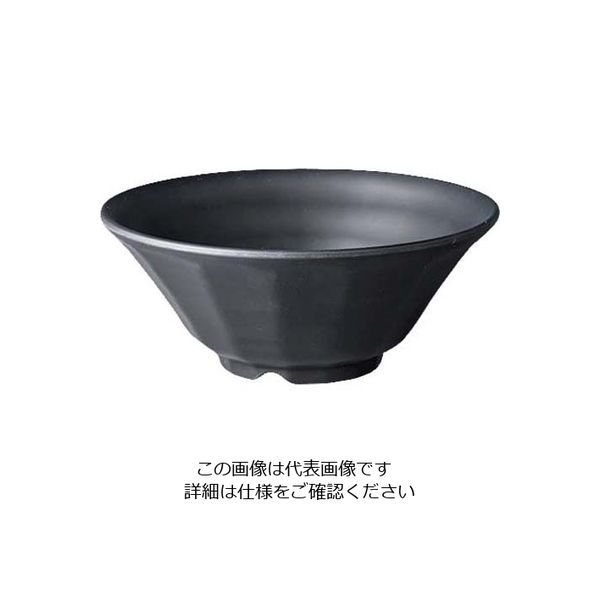 台和（Daiwa） メラミン食器 キワミラーメン鉢 20cm TD-802-BKM 黒マット 1個 63-7199-38（直送品）