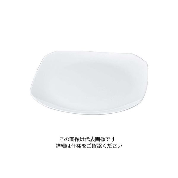 若泉漆器 ニューホワイト 隅切盛皿 34cm 63-7199-49 1個（直送品）