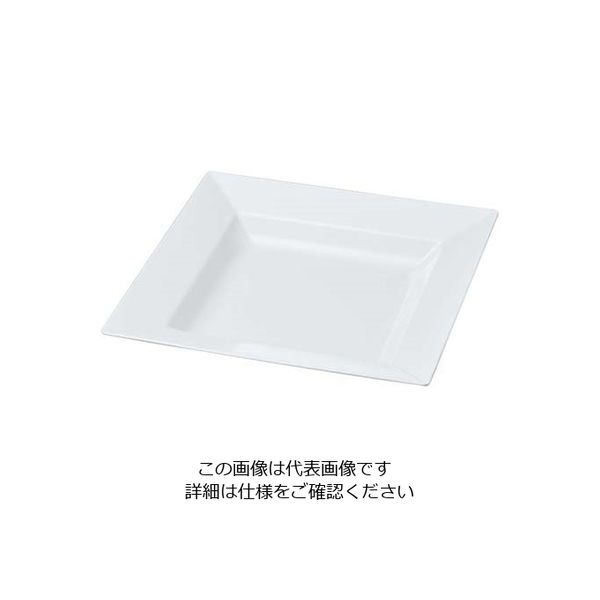 若泉漆器 ニューホワイト 正角鉢 41cm 63-7199-56 1個（直送品）