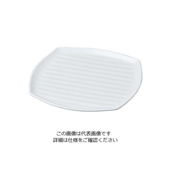 若泉漆器 ニューホワイト くつわ型プレート 35cm 63-7199-63 1個（直送品）