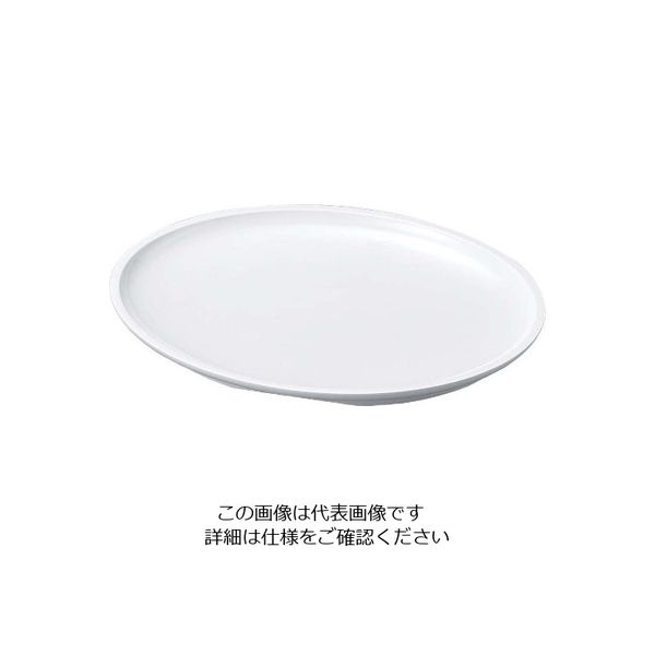 若泉漆器 ニューホワイト 小判盛鉢 40cm 63-7199-64 1個（直送品）