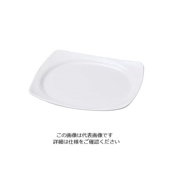 若泉漆器 ニューホワイト 渕丸長角盛皿 31cm 63-7199-74 1個（直送品）