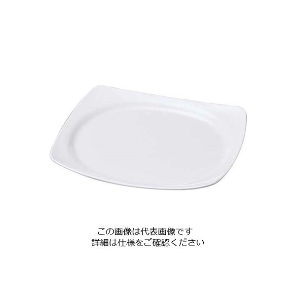 若泉漆器 ニューホワイト 渕丸長角盛皿 28cm 63-7199-73 1個（直送品）