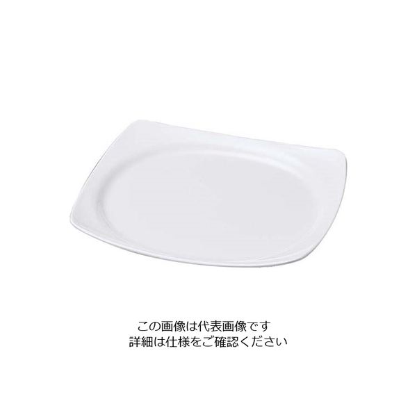 若泉漆器 ニューホワイト 渕丸長角盛皿 33cm 63-7199-75 1個（直送品）