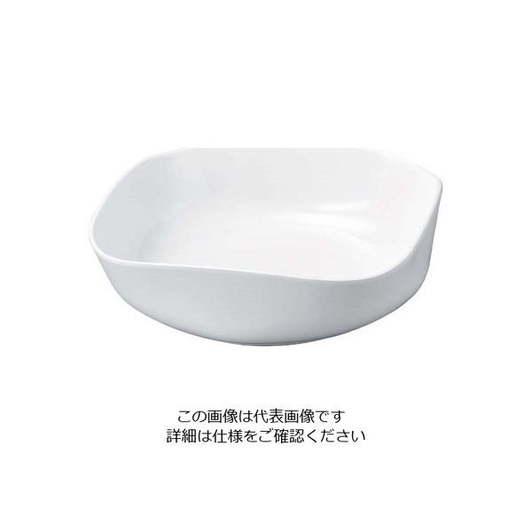 若泉漆器 ニューホワイト 渕丸角盛鉢 29cm 63-7199-95 1個（直送品）