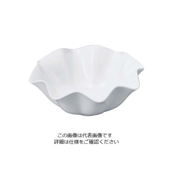 若泉漆器 ニューホワイト ウェーブ丸盛鉢 28cm 63-7200-12 1個（直送品）