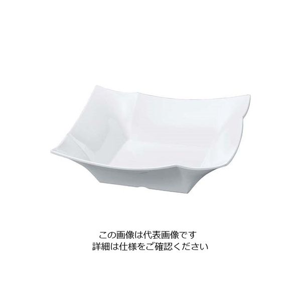 若泉漆器 ニューホワイト 四方折紙角鉢 63-7200-15 1個（直送品）