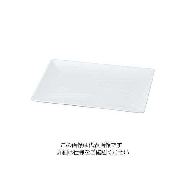 若泉漆器 ニューホワイト 長角筋入盛皿 45cm 63-7200-28 1個（直送品）