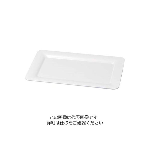 若泉漆器 ニューホワイト 渕丸長角皿 63-7200-31 1個（直送品）