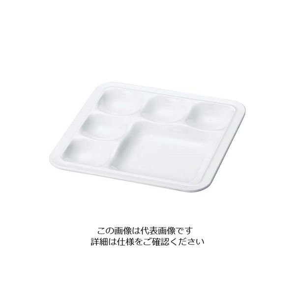 若泉漆器 ニュービュッフェプレート バラエティー深 白 63-7200-42 1個（直送品）