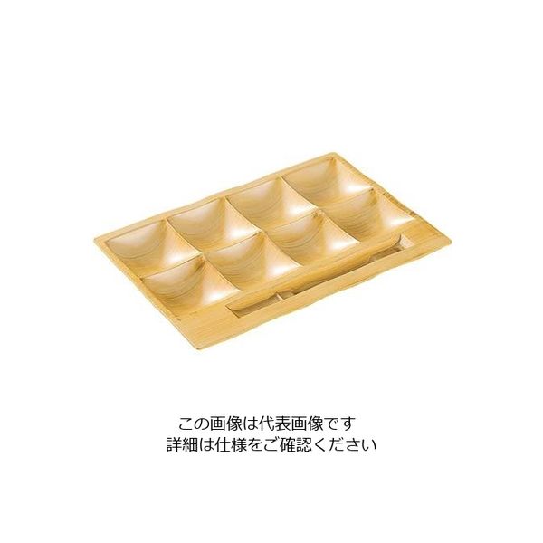 若泉漆器 「和」テイスト ビュッフェプレート 白木(刷毛目) 63-7200-65 1個（直送品）