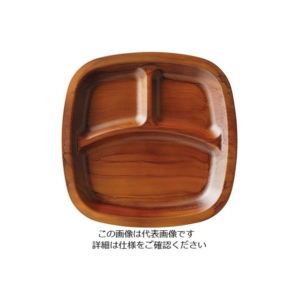 江部松商事 耐熱フィットビュッフェプレート チーク刷毛目 1201724 63-7200-85 1個（直送品）