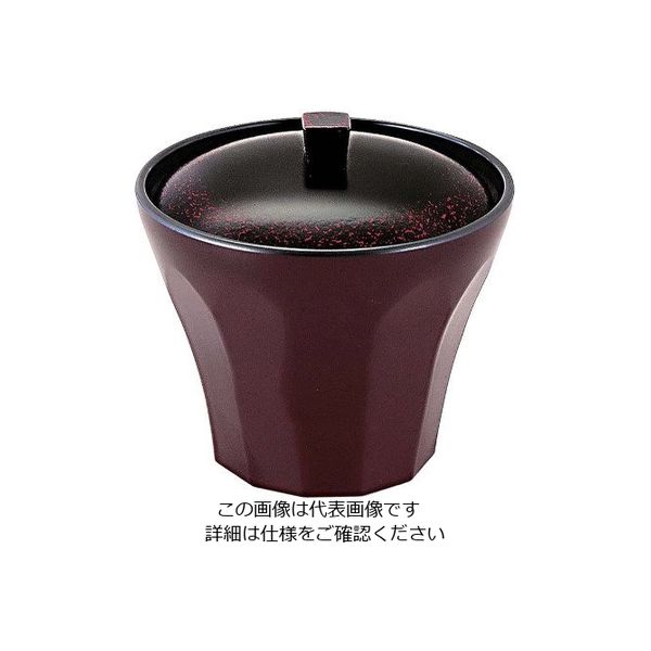 福井クラフト 耐熱ABS 荒彫小町カップ 漆刻/溜内黒 2.8寸 63-7201-20 1個（直送品）