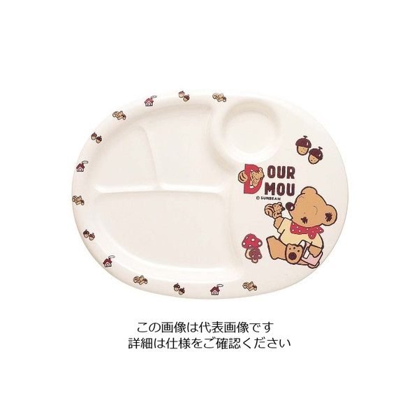 江部松商事 メラミン 子供食器 デュールムー ランチ皿(大)MCー31ーDM 63-7201-91 1個（直送品）