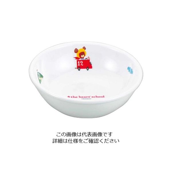 関東プラスチック工業 メラミン子供食器 くまのがっこう ボール Mー3110J 63-7201-95 1個（直送品）