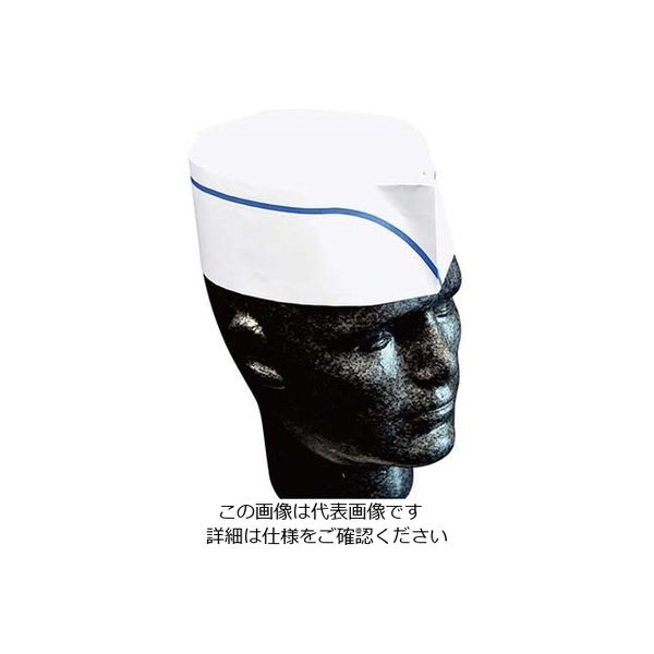 Pal フォレージュハット ブルーライン(100枚入)A92008C 63-7226-01 1枚(100枚)（直送品）