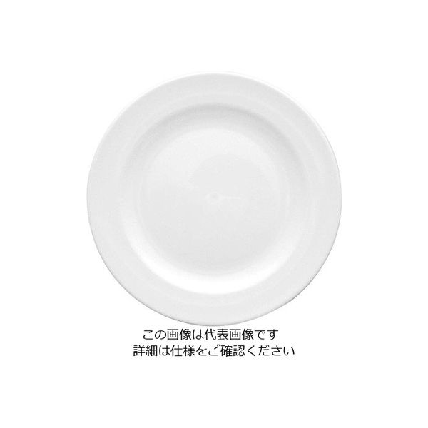 ニシキ プラ容器 洋皿 丸 19(25枚入)白磁 63-7231-21 1枚(25枚)（直送品）