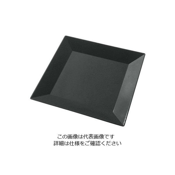 ニシキ プラ容器 角皿 大(10枚入)黒 63-7231-33 1枚(10枚)（直送品）