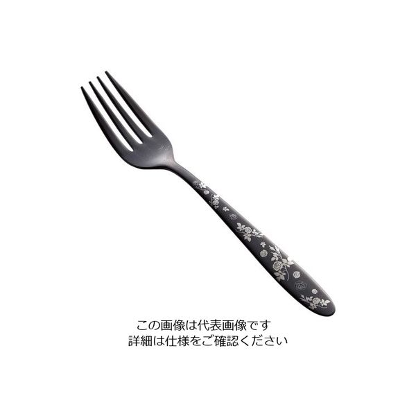 トーダイ ステン シーク 黒酸化発色 ローズ デザートフォーク 63-7238-08 1個（直送品）