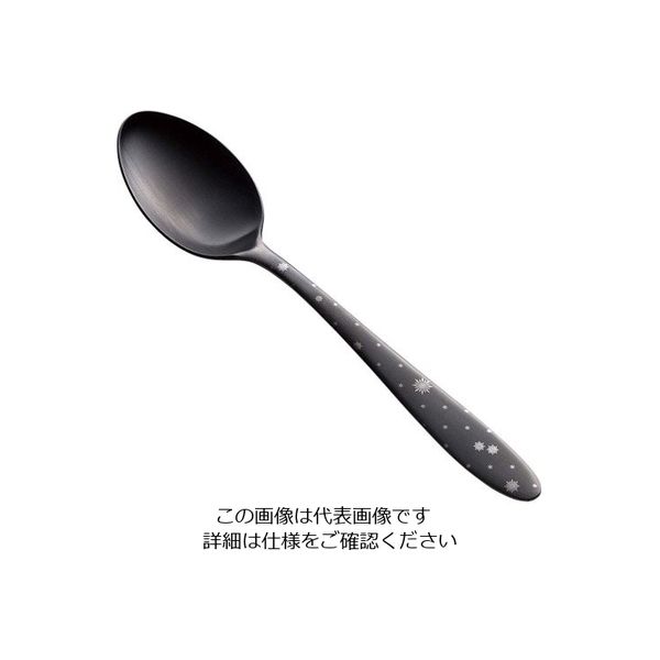 アズワン ステン シーク 黒酸化発色 クリスタル ティースプーン 63-7238-19 1個（直送品）