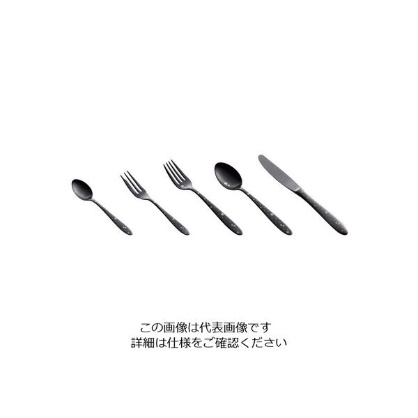 トーダイ ステン シーク 黒酸化発色 クリスタル ブイヨンスプーン 63-7238-24 1個（直送品）